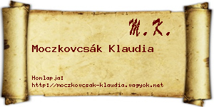 Moczkovcsák Klaudia névjegykártya
